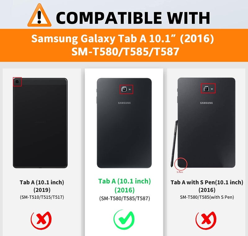 LSPCASA غلاف جهاز لوحي متوافق مع Samsung Galaxy Tab S2 مقاس 9.7 بوصة مع حامل وقشرة واقية - نمر ملون - Image 2