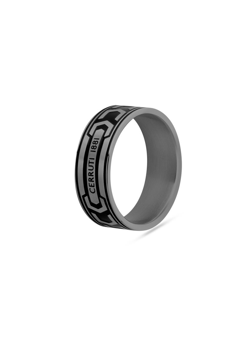 CERRUTI 1881 Bold Black Finger Ring For Men 64  - Image 2