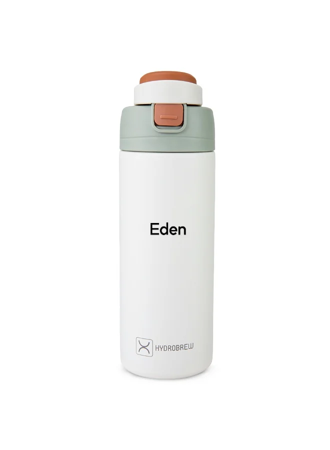 هيدروبرو Hydrobrew Personalized SipSwitch™ Insulated Water Bottle 720ml – Leakproof, Stainless Steel, Straw & Spout Lid -Ivory Grove