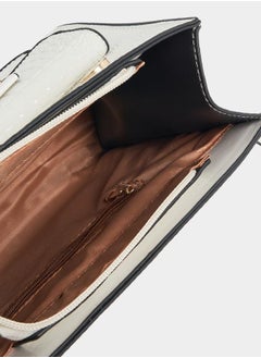 Styli Croc Textured Front Pocket Top Handle Bag  - Image 4