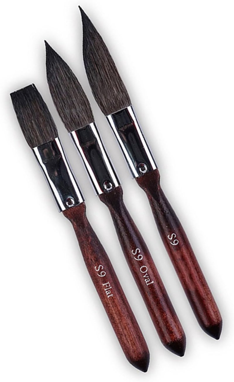 3 Pcs Artist Brushes Watercolor Brush Set Paint Painting Squirrels Hair Paint Drawing Supplies - Image 2