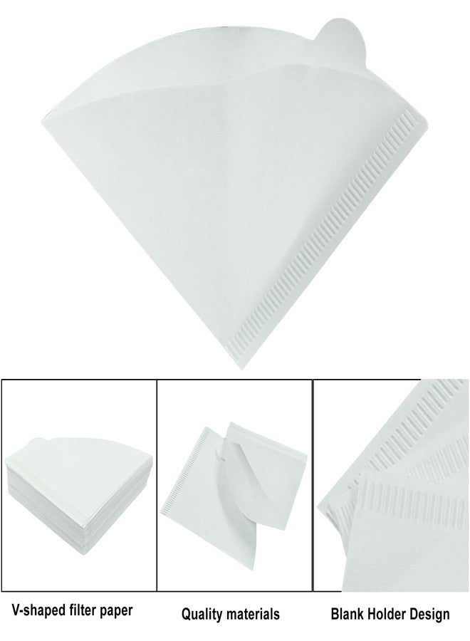 Rierdge 200 Count Coffee Filter, 01 White Natural Cone Coffee Filter Paper fit for Drip Coffee Dripper - Image 5