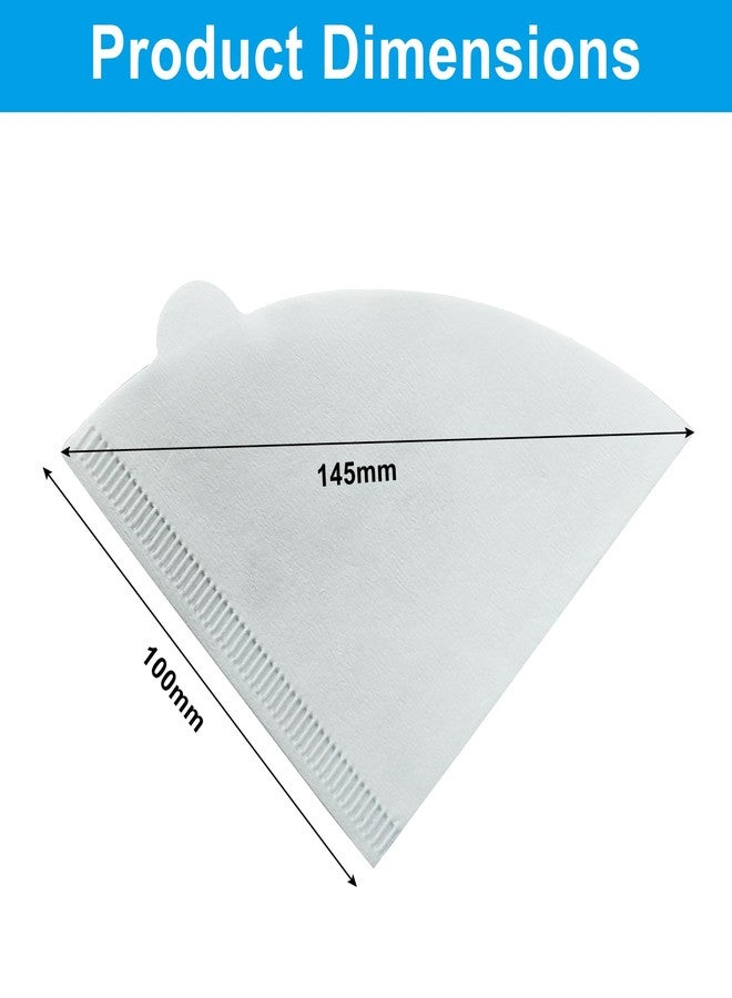 Rierdge 200 Count Coffee Filter, 01 White Natural Cone Coffee Filter Paper fit for Drip Coffee Dripper - Image 3