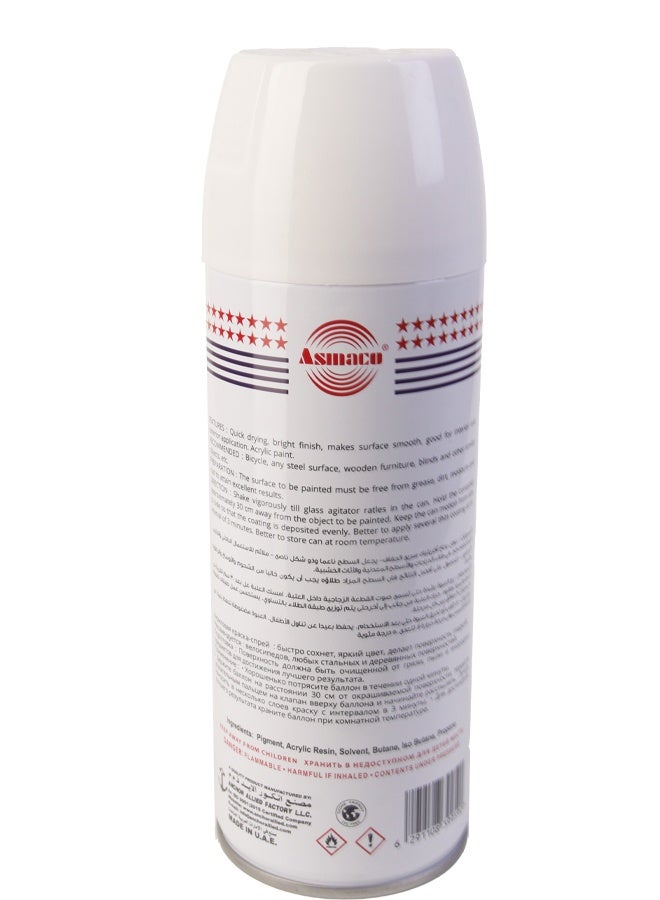 Asmaco G6000 Multi-Purpose Spray Paint 400ml – White Color with High-Quality Finish for Interior and Exterior Use - Image 2