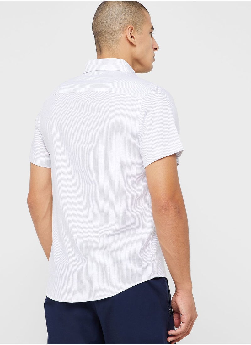 Robert Wood - Short Sleeve Striped Shirt - Image 1