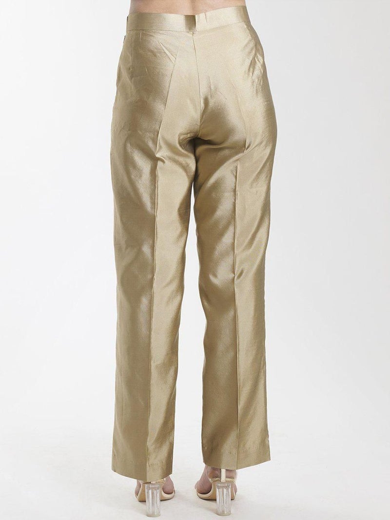 Powersutra Silk Comfort Fit Trouser - Golden Beige for Women - Image 3