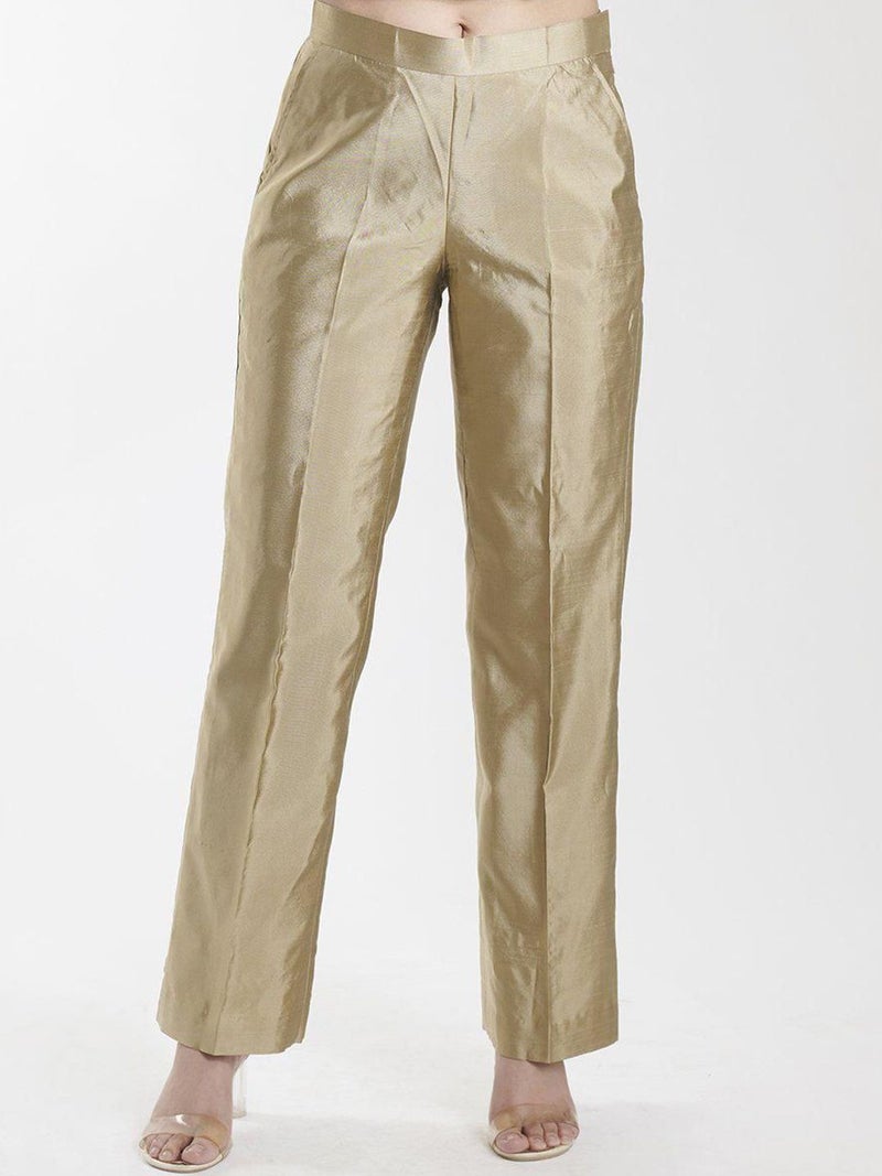 Powersutra Silk Comfort Fit Trouser - Golden Beige for Women - Image 1