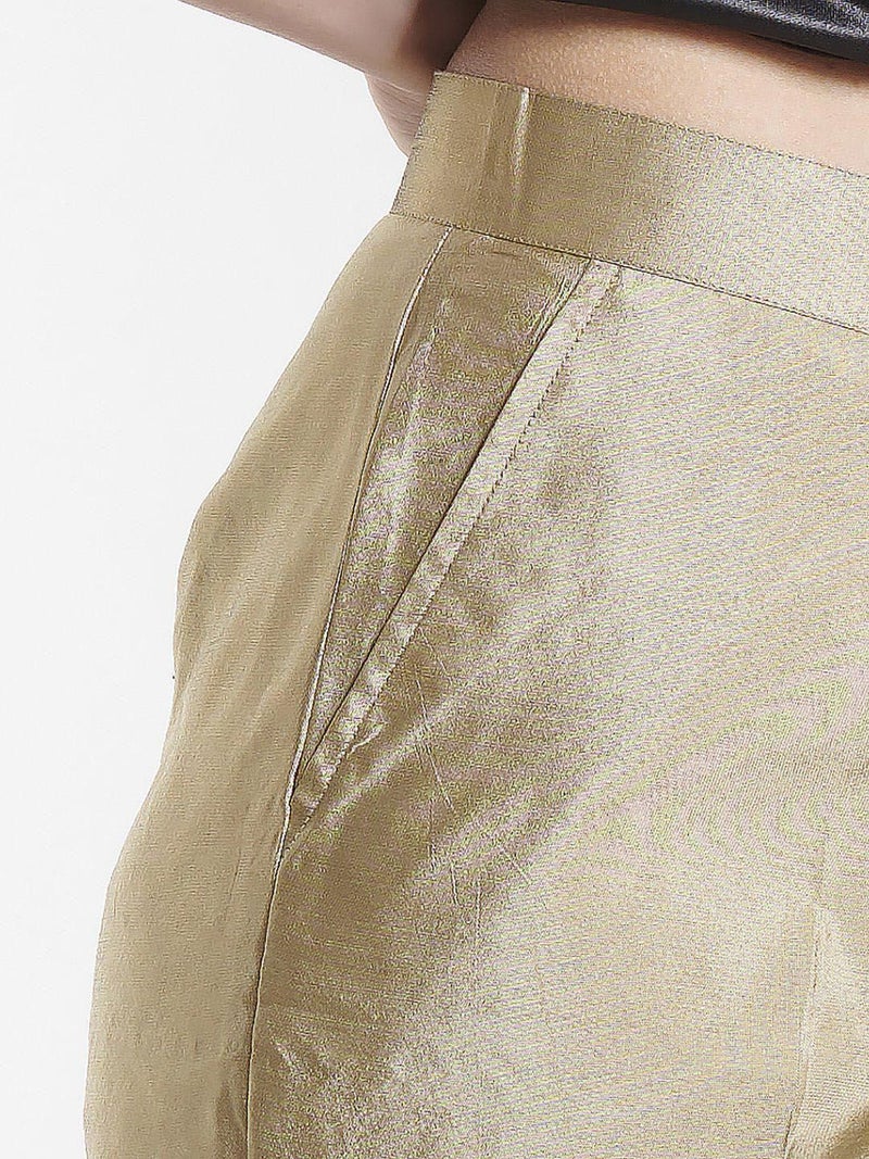 Powersutra Silk Comfort Fit Trouser - Golden Beige for Women - Image 4
