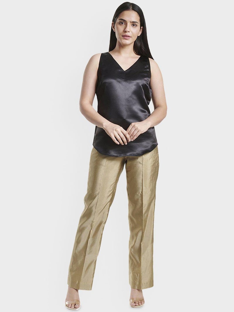 Powersutra Silk Comfort Fit Trouser - Golden Beige for Women - Image 5