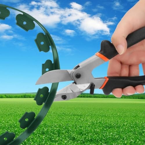 FOX & FERN Roll of Landsccape Edging/Fence/Border/Flower Bed Edge/Tree Surrounding | Anchoring Nails/Spikes (Ht. 5CM*10Mtr) (5 CM Green) GE5CMGN - Image 4