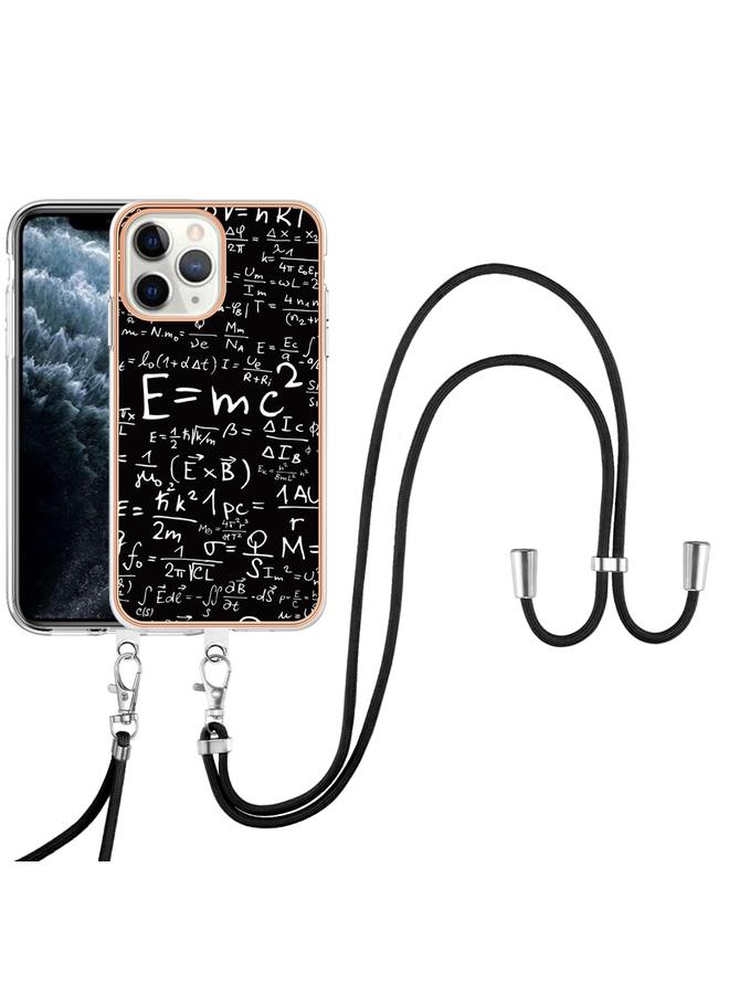 Zaboon Case For iPhone 11 Pro Electroplating Dual-side IMD Phone Case with Lanyard - Image 2