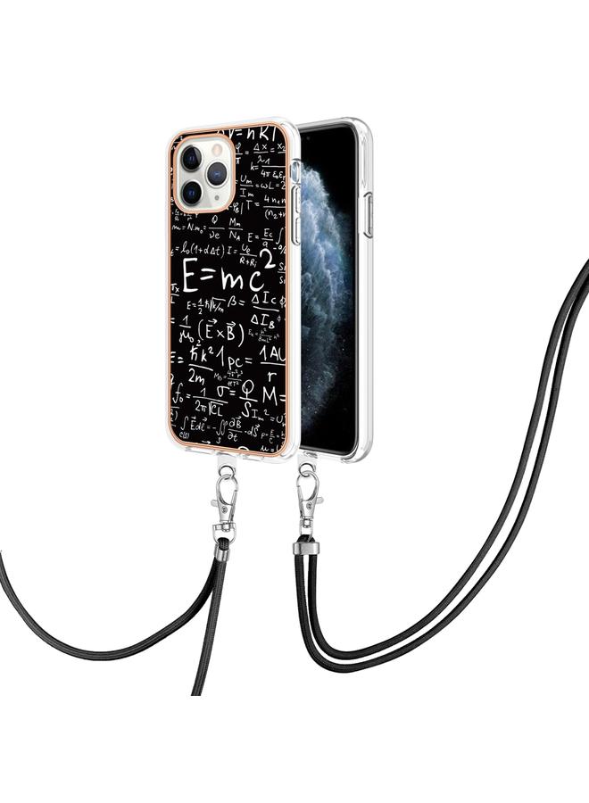 Zaboon Case For iPhone 11 Pro Electroplating Dual-side IMD Phone Case with Lanyard - Image 1