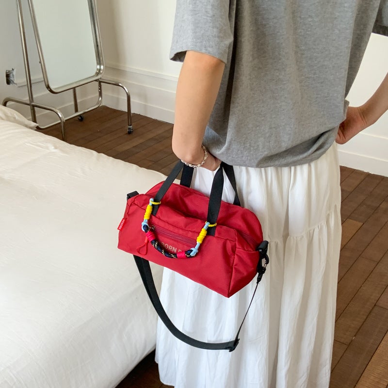 Small PU Bucket Bag, Letter Print, Unisex Crossbody - Image 5