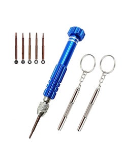 Excefore Precision Screwdriver Set, 5-in-1 Multifunctional Micro Screw Driver(torxT5/T6,+1.5,-2.0,star0.8) & 3-in-1 Mini Keychain for Watch,Phone, Eyeglasses, Electronics Repair  - Image 1