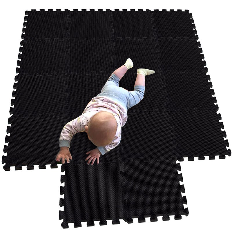 MQIAOHAM® 18 Pieces Puzzle Play Mats, Soft Baby Play Mat, Kids Interlocking Foam Floor Tiles, Toddlers Carpet Playmats G301018-104 - Image 1