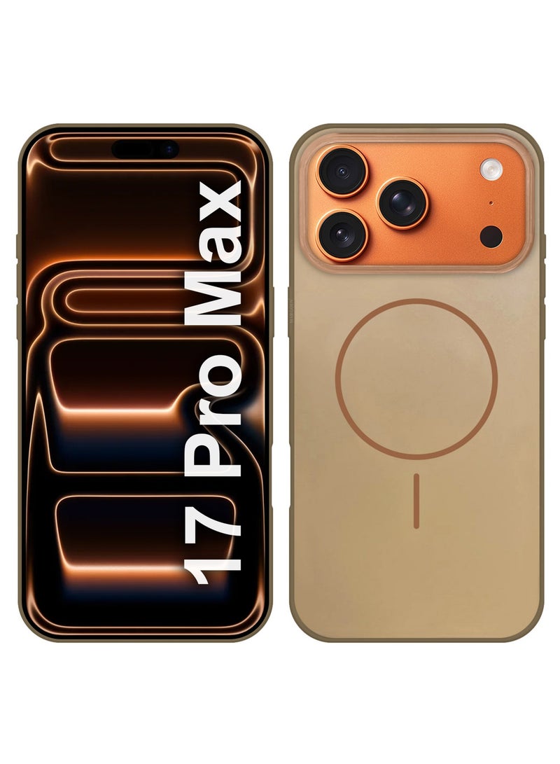 Premium Glossy Case Cover for iPhone 17 Pro Max - Hard TPU Case Cover - Slim Fit Design and Full Edge Coverage - Desert Titanium - Image 1