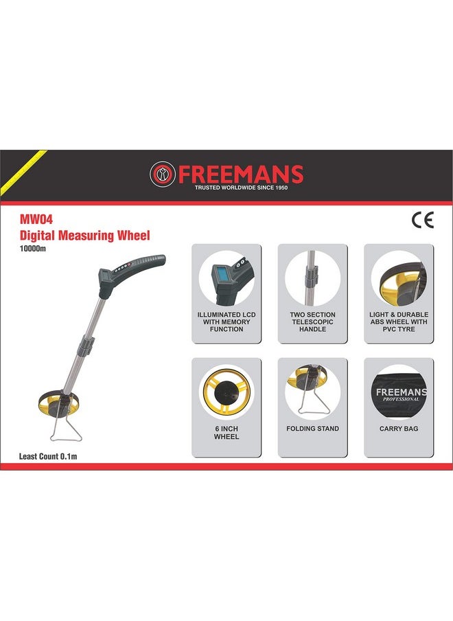 FREEMANS FREEMANS Professional 15cm (6) 10km Digital Measuring Wheel  - Image 2