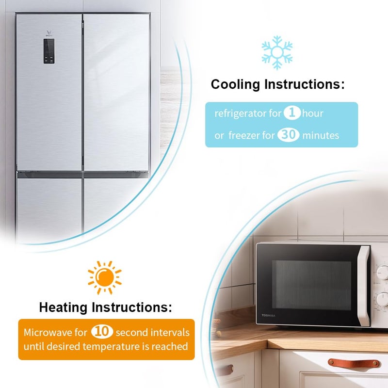 CONBELLA Cold Face Eye Masks Ice Face Mask Hot Cold Compress For Dark Circles, Puffiness, Migraines, Headache, Stress, Redness, Cooling Face Masks For Women Man, Skin Care - Image 5