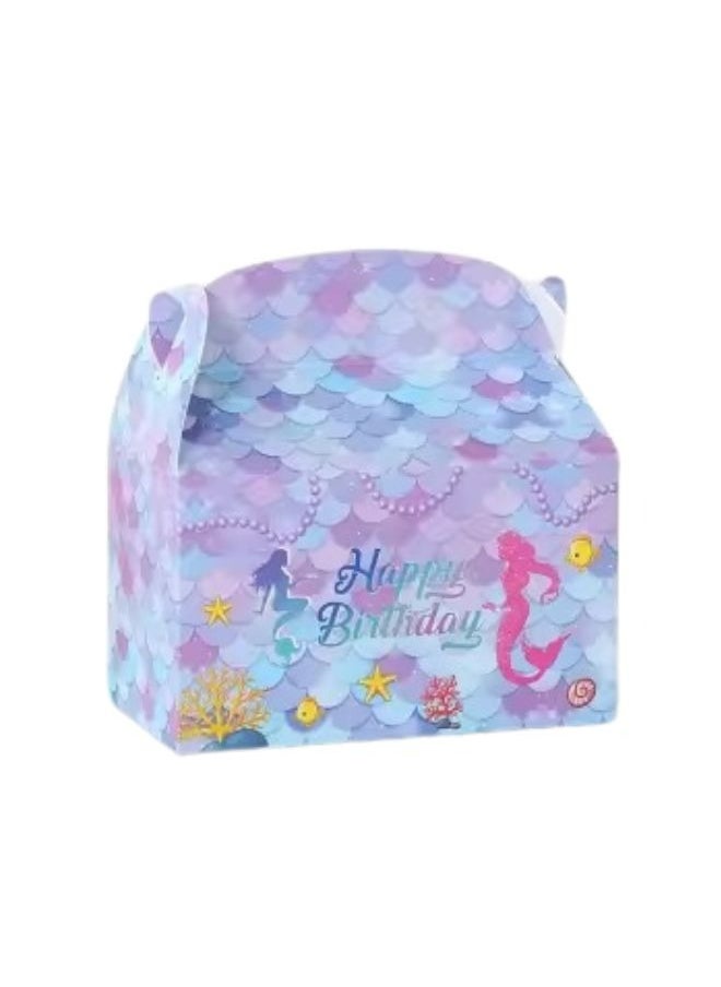 KIDOZ 6-Pack Mermaid Party Favor Gift Boxes – Recycled Under the Sea Themed Goodie Boxes for Birthday Parties, Baby Showers, and Ocean-Themed Events  - Image 1
