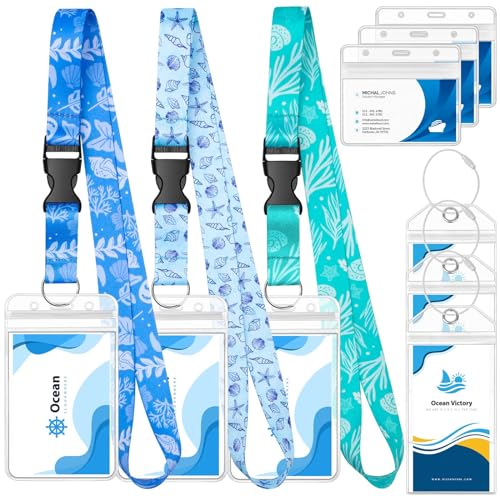 Tidponra Cruise Lanyard for Ship Cards, Ship Lanyards with Waterproof Luggage Tags Clear ID Badge Holder Cruise Essentials Accessories for Cruise Cards Ship Key Card Sea Pass - Image 1