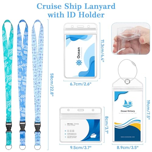 Tidponra Cruise Lanyard for Ship Cards, Ship Lanyards with Waterproof Luggage Tags Clear ID Badge Holder Cruise Essentials Accessories for Cruise Cards Ship Key Card Sea Pass - Image 4