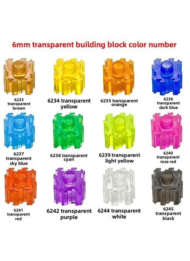6mm Mini Building Blocks Bulk Small Particle Transparent Assembled Diy Phone Case Computer Not Compatible With Lego-Color:6mm(500g) Monochrome-Specifications:6*6*5.5mm