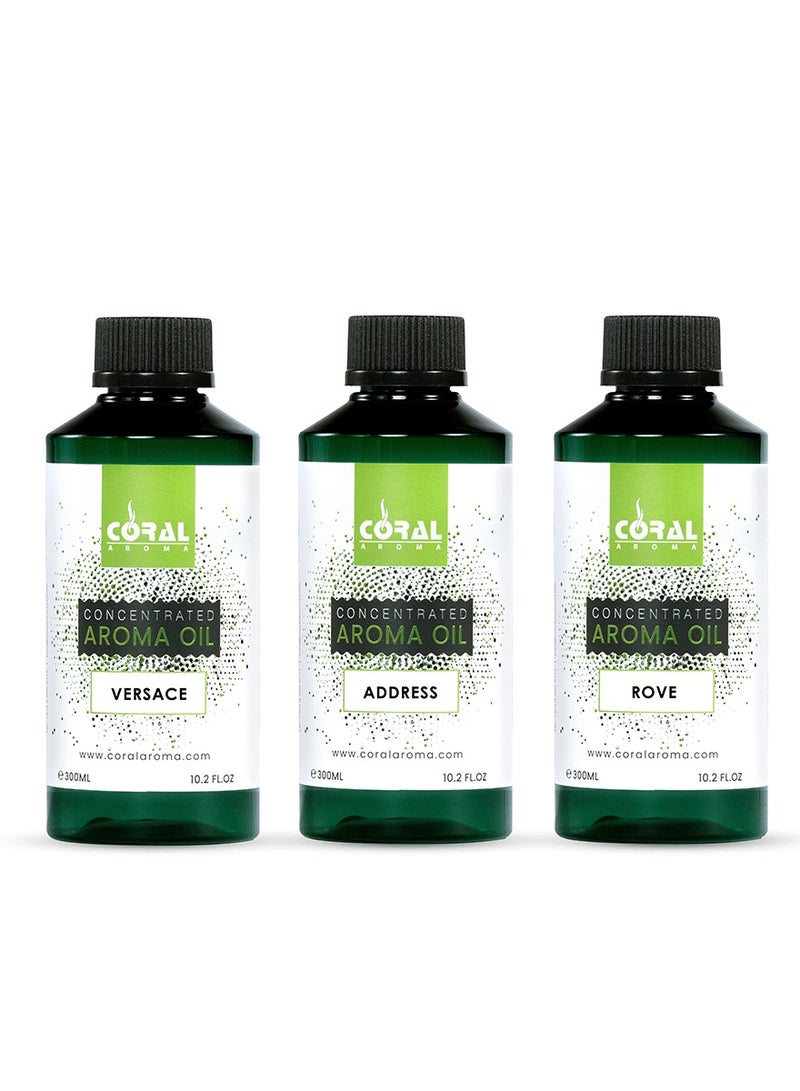 CORAL AROMA Hotel Inspired Aroma Oils Bundle - Pack of 3 x 300ml - Image 1