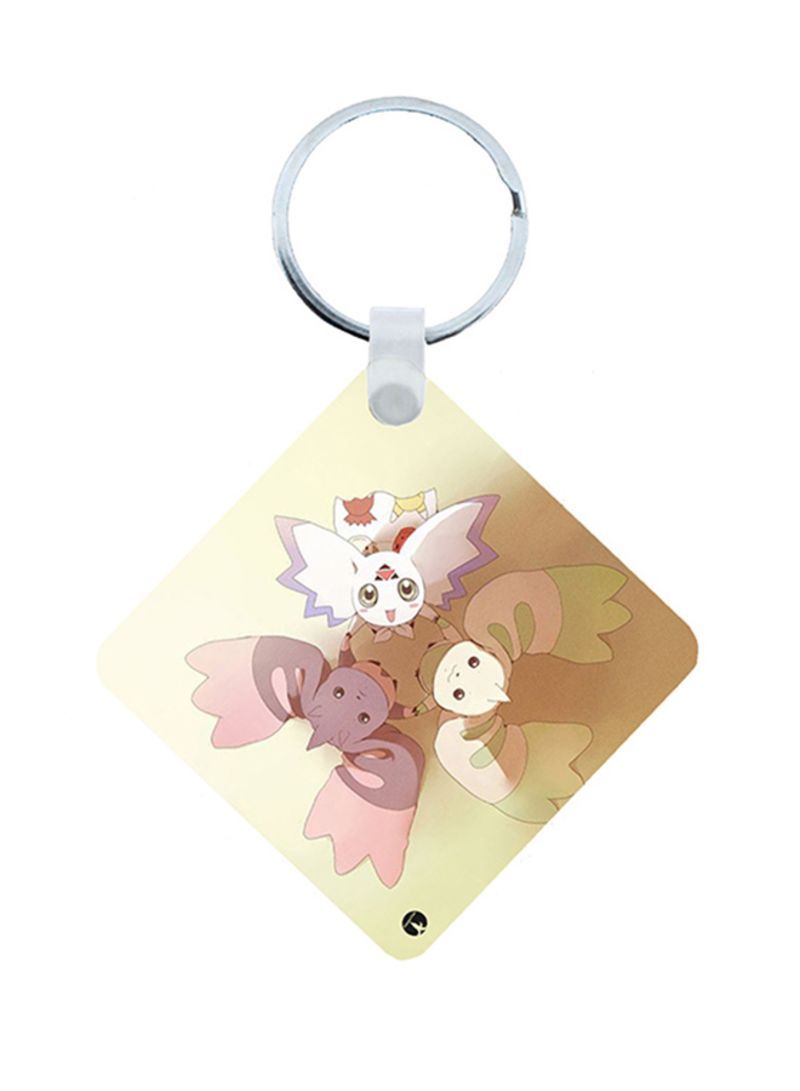 RKN The Digimon Anime Wooden Keychain