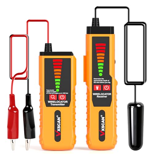 VXSCAN F04 Underground Wire Locator Tracer Tone Generator Kit and Probe with Earphone, Buried Wire Tester for Locating Breakage Cables & Wires Dog Fence Cables - Image 1