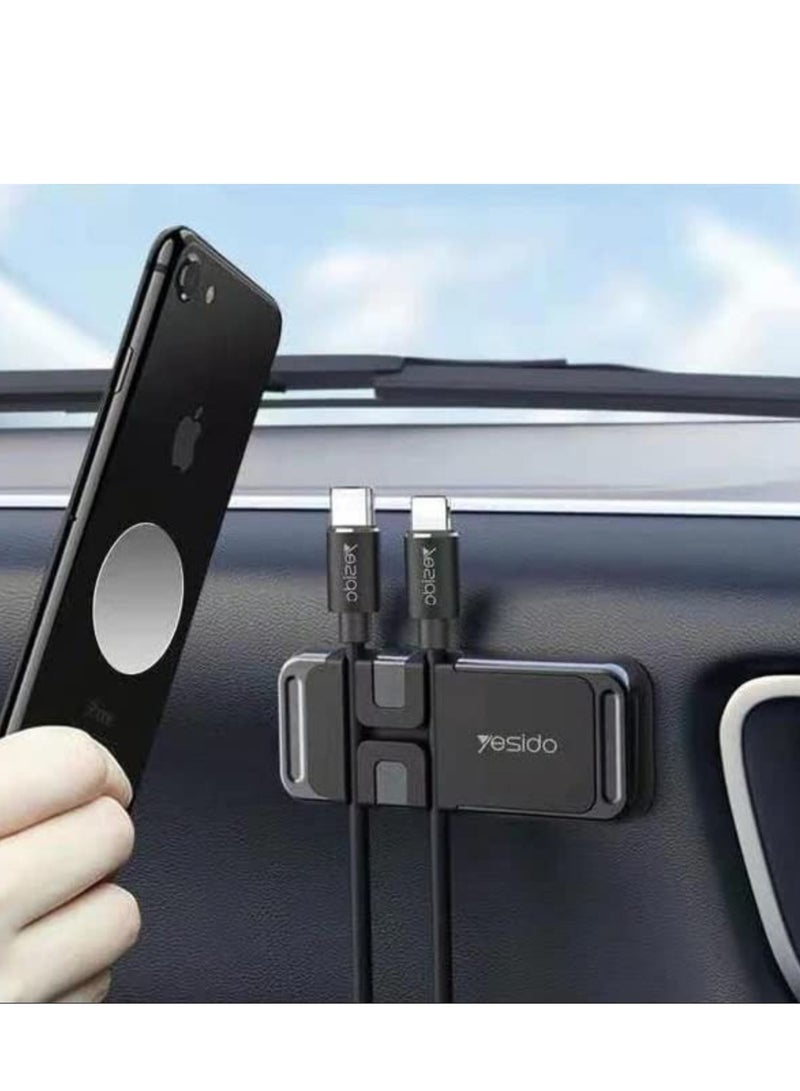 ELTRAZONE C113 Mini Zinc Alloy Magnetic Sheet Cable Clip Car Phone Holder - Image 3