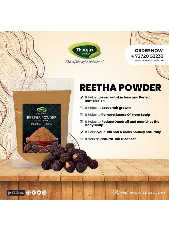 Thanjai Natural مسحوق ريثا طبيعي نقي 100% (سابيندوس موكوروسي) 250 جم  - Image 4