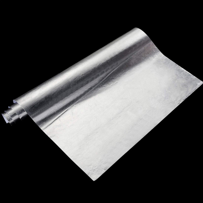BBTO Heat Reflective Sheet Adhesive Backed Aluminized Fiberglass Heat Shield Tape Protection Barrier Heat Shield Resistant Material for Hose and Auto Use Heat Insulation Sheet(Silver, 12 x 24 Inch) - Image 3