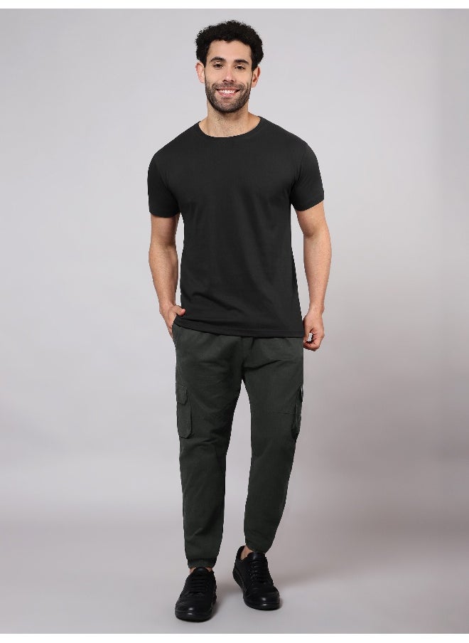 Beyoung - Black Plain T-shirt For Men - Image 1