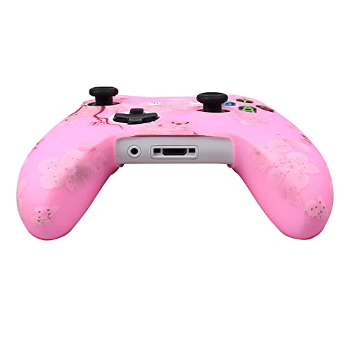 RALAN Cherry Blossoms Skin , Sakura Silicone Controller Cover Skin Protector Compatible for Xbox Ones Controller (Pink Pro Thumb Grip x 2 ,Pink Cat Grips x 2 ,Skull Cap x 2). - Image 5