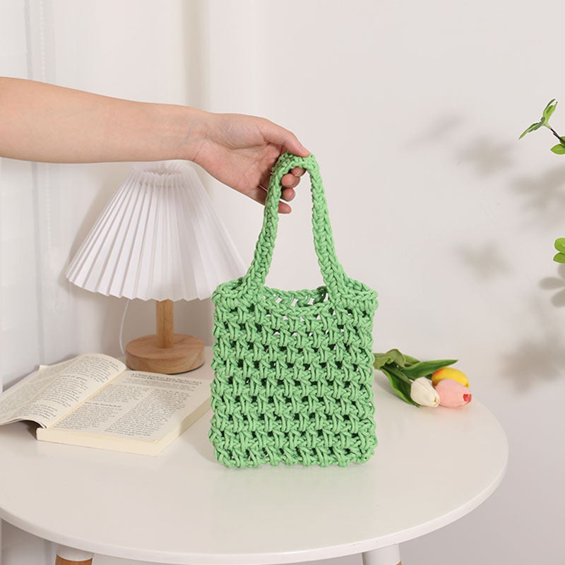 Women's Handwoven Rope Bucket Bag - Image 2