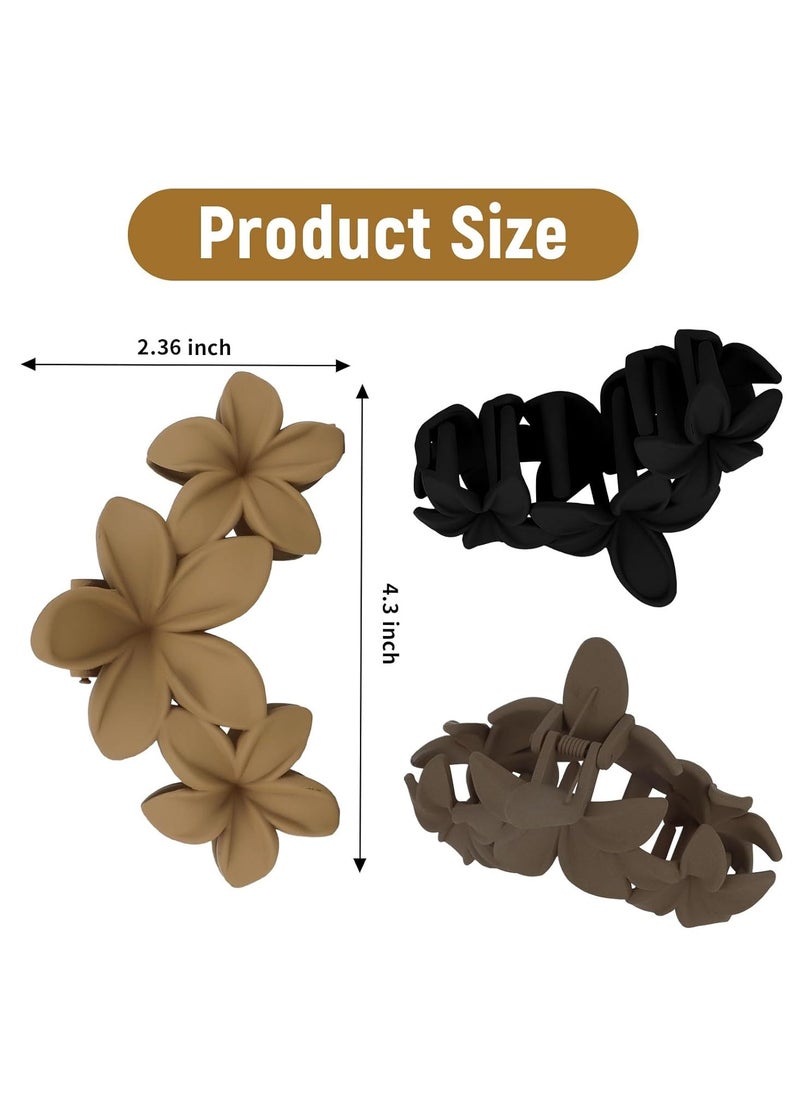 4PCS Plumeria Flower Hair Clips - Large Non-Slip Matte Claw Clips for Women, Strong Hold Beach Hair Accessories - pzsku/Z54E1BF73B4C57AA3F2D6Z/45/_/1736225275/af93da72-1c51-494a-a90f-bf30dcbc2a28