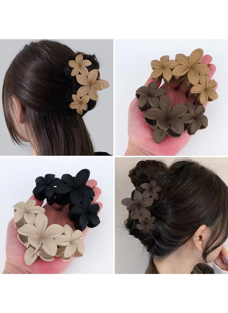 4PCS Plumeria Flower Hair Clips - Large Non-Slip Matte Claw Clips for Women, Strong Hold Beach Hair Accessories - pzsku/Z54E1BF73B4C57AA3F2D6Z/45/_/1736225285/71383112-6af2-459b-a196-b075a0589ef5