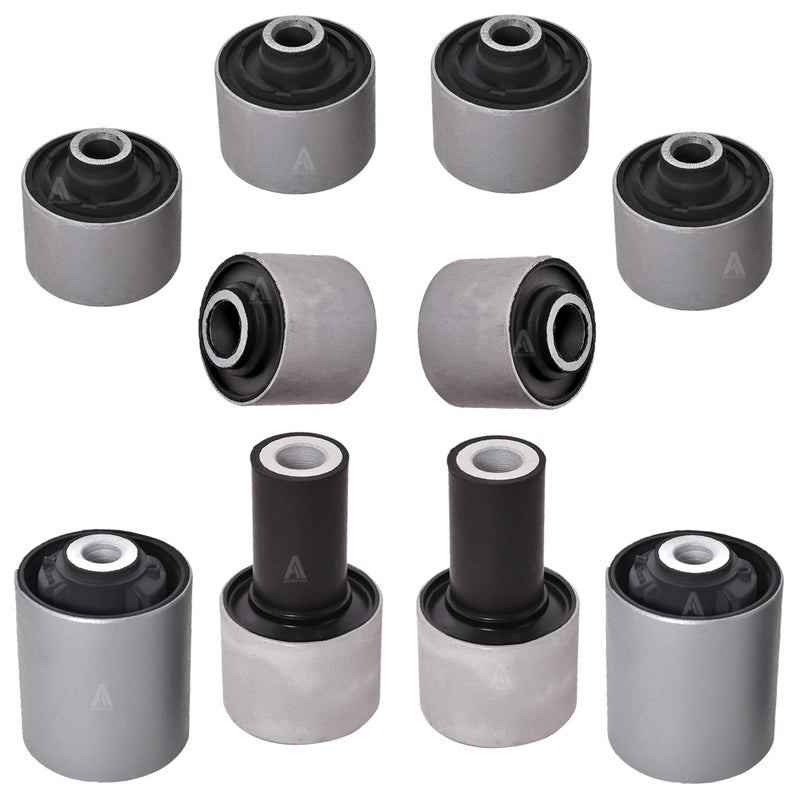 AUTOACER Complete Front Upper Lower Frontward Rearward Control Arm Bushing Kit 10 Pcs for LS460 LS460L LS600h Year 20072017 Left Right Fits RWD 2WD Models OEM 4861059125 4863059125