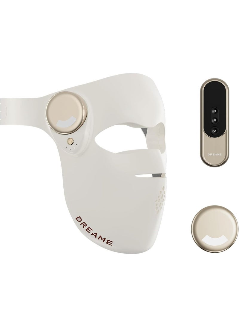 Dreame Chrona LED Light Therapy Mask, 4+1 Photon Anti-Aging Skincare Mask with 280 Medical LEDs, Wireless & Foldable 3D Silicone Face Mask for Wrinkles, Firming, Brightening & Acne Spot Reduction - Image 1