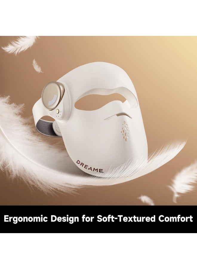 Dreame Chrona LED Light Therapy Mask, 4+1 Photon Anti-Aging Skincare Mask with 280 Medical LEDs, Wireless & Foldable 3D Silicone Face Mask for Wrinkles, Firming, Brightening & Acne Spot Reduction - Image 3