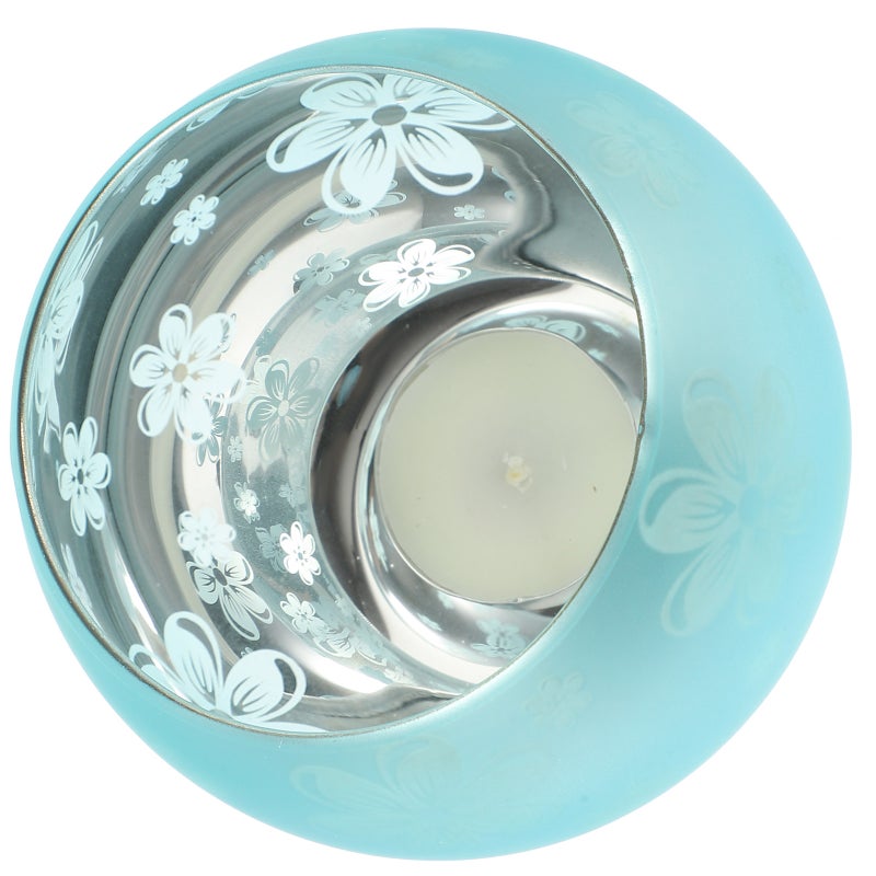 1 Pc Flower Pattern Candle Holder Fashion Glass Candlestick Tealight Holder Romantic Dinners Ornaments - Image 4