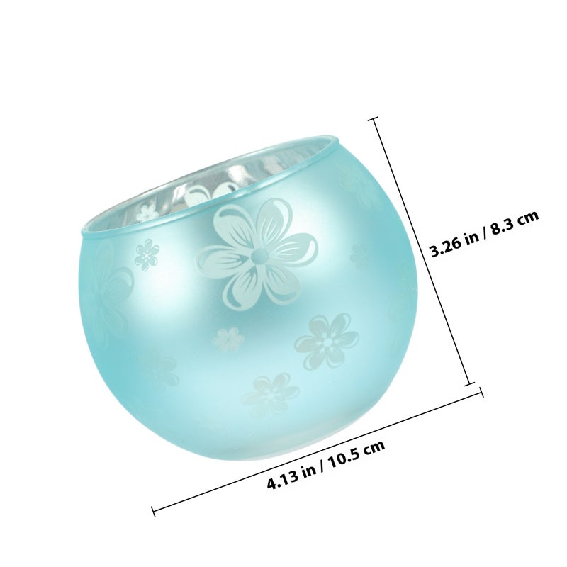 1 Pc Flower Pattern Candle Holder Fashion Glass Candlestick Tealight Holder Romantic Dinners Ornaments - Image 2