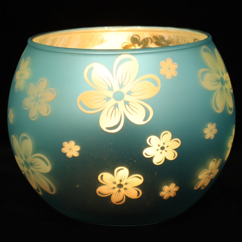 1 Pc Flower Pattern Candle Holder Fashion Glass Candlestick Tealight Holder Romantic Dinners Ornaments - Image 1