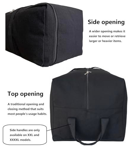 DoYiKe Extra Large Canvas Travel Duffle Bag Heavy Duty Sports Travel Military Camping Tent Storage - Image 3