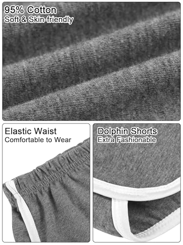 URATOT 5 Pack Shorts for Women Summer Casual Lounge Short Comfy Cotton Dolphin Shorts Athletic Gym Yoga Running Short Pants - Image 2