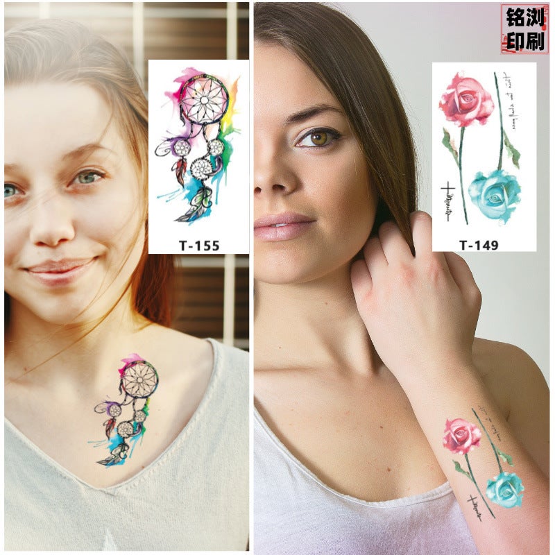 ins Hyuna Korean cartoon children's small fresh tattoo stickers wholesale glitter letters luminous wall stickers English - Image 3