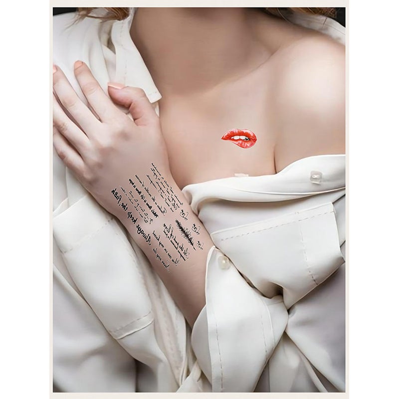 ins Hyuna Korean cartoon children's small fresh tattoo stickers wholesale glitter letters luminous wall stickers English - Image 5