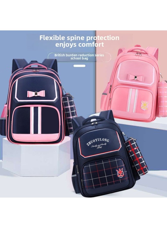 Schoolbag For Primary School Students In The Opening Season Children's Backpack For Grades 1-3-6 6-9-12 Years Old Bag-Color:Dark Blue-men's  Small Size For Grades 1-2 - Image 4