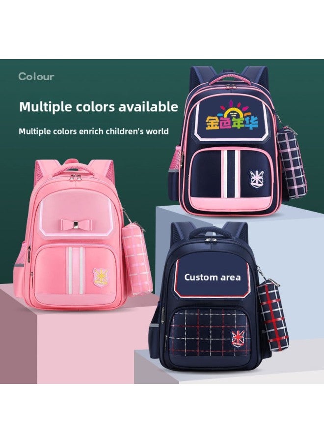 Schoolbag For Primary School Students In The Opening Season Children's Backpack For Grades 1-3-6 6-9-12 Years Old Bag-Color:Dark Blue-men's  Small Size For Grades 1-2 - Image 3
