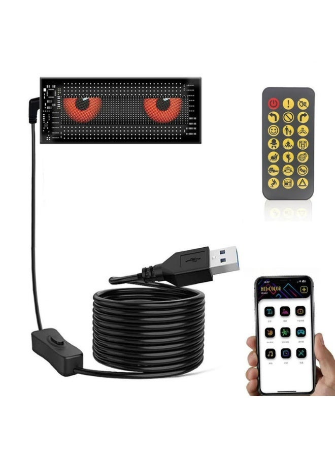 CMGTYYD Red Eyes Light For Cars,Led Eyes For Trucks, Programmable Flexible Car Window Screen, Self-Editing, App Intelligent Control, RGB Soft Screen, Suitable For Vehicle, Store, Party, Hotel - Image 1